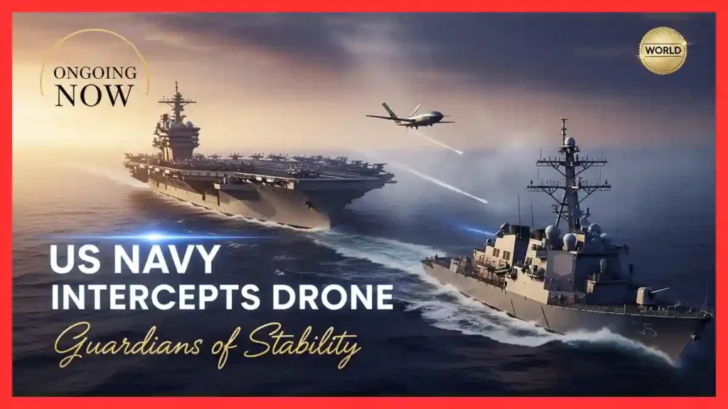 US Navy Intercepts Iranian Drone in Arabian Sea | Ongoing Now | World News