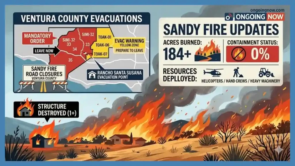 Fallout from the fast-moving Sandy Fire Simi Valley brush fire updates and safety alerts