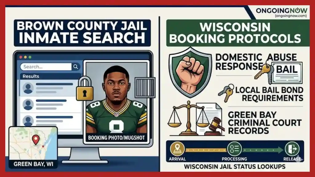 How an NFL star's arrest details standard Brown County Jail inmate search criteria