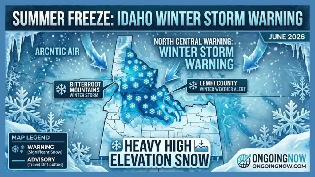 A Rare Idaho Winter Storm Unloads a Historic Summer Freeze