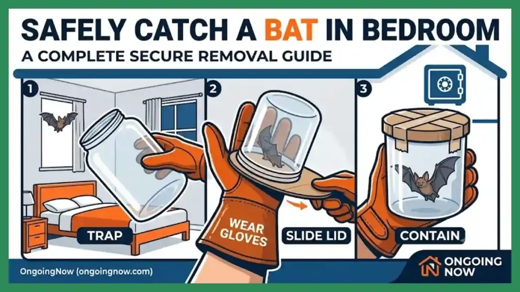 How to safely catch a bat in bedroom spaces without risking family health