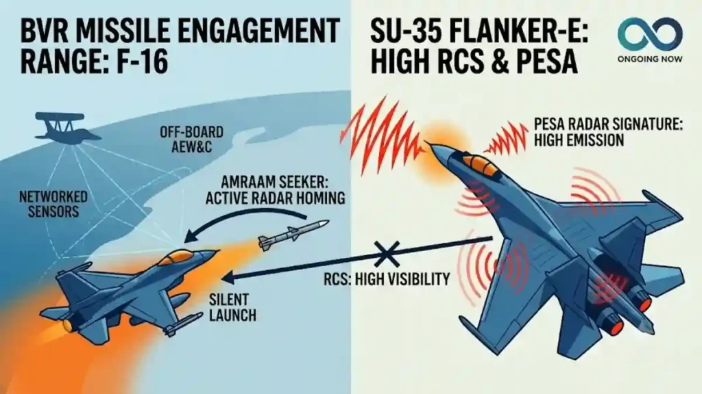 Inside the Radar Duel How Networked Tech Shifted bvr missile engagement range f-16